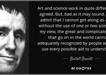 It is a mistake to separate art from science.